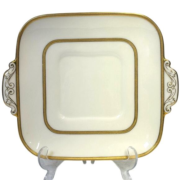 Antique Lenox for J. McD & S. Co 1906-1930 Square 8.75" Handled Serving Plate - Picture 1 of 8